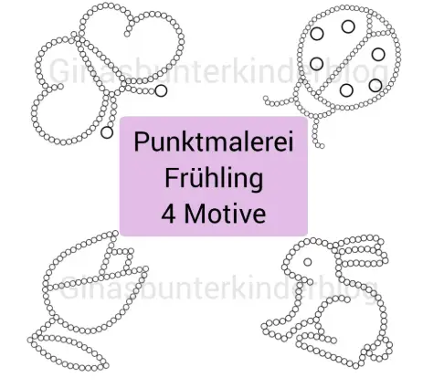 Punktmalerei Frühling