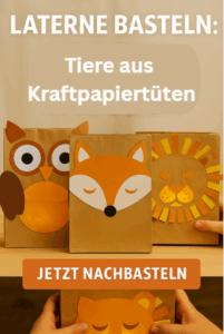 Tierlaternen aus Kraftpapiertüten basteln