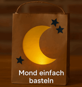Laternen aus Kraftpapiertüten -Mond