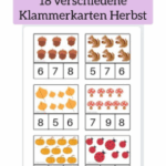 Klammerkarten im Zahlenraum bis 10 Herbst