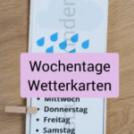 Wochentage und Wetterkarten