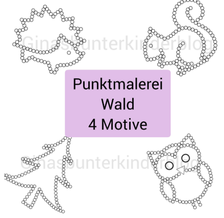 Punktmalerei Wald
