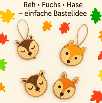 Tieranhänger aus Holzscheiben