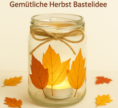 Herbstblätter Laterne