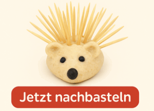 Igel aus Salzteig basteln