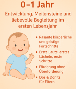 Ich werde groß. MEilensteine und Entwicklung im ersten Jahr