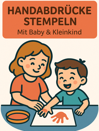 Handabdrücke stempeln mit Baby & Kleinkind – Kreative Idee