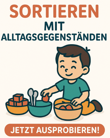 Sortieren mit Alltagsgegenständen – Ordnungsgefühl & Sprache fördern