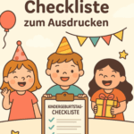 Kindergeburtstags Checkliste zum planen kostenlos ausdrucken