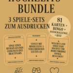 Hochzeits-Spiele - Bundle – 3 Spiele-Sets für JGA, Polterabend & Hochzeit