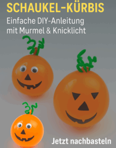 Schaukel-Kürbis basteln – lustige Halloween-Idee für Kinder