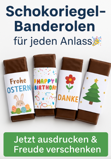 Schokoriegel-Banderolen – kleine Geschenke mit großer Wirkung