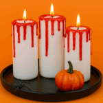 Halloween-Deko: Blutige Kerzen