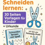 Schneiden lernen mit Spaß – 32 Seiten Übungsheft & Urkunde