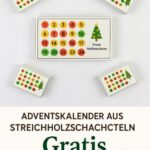 Adventskalender aus Streichholzschachteln – Gratis Download