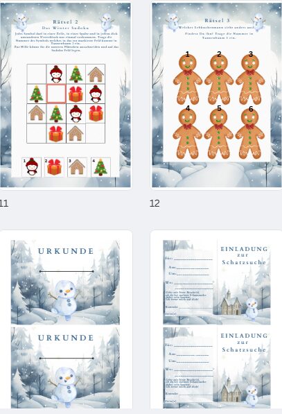 Schatzsuche Kindergeburtstag: Der Schatz des Schneemanns