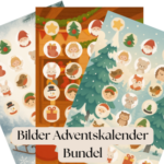 Bilder Adventskalender Bundle zum Ausdrucken - 3 Designs für Kinder