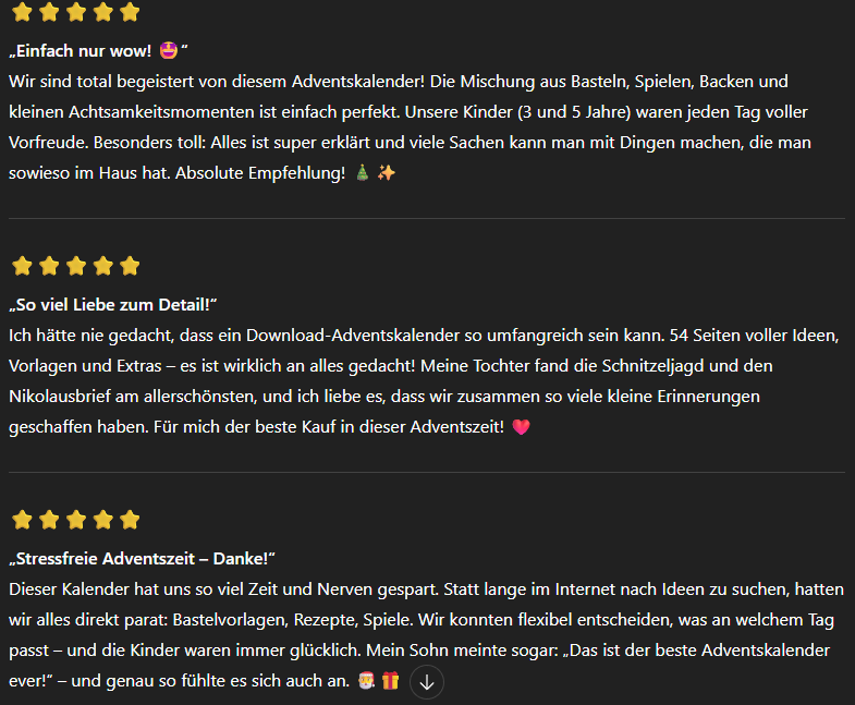 Adventskalender für Familien mit Kindern (1–6 Jahre) – 54 Seiten Ideen, Spiele & Vorlagen