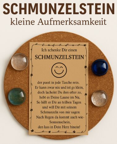 Schmunzelstein basteln – liebevolle Vorlage zum Verschenken