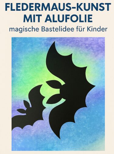 Fledermaus Kunst mit Alufolie