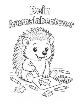 Ausmalbilder Igel Fridolin