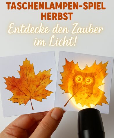 Taschenlampen-Spiel Herbst – Magischer Lernspaß mit Licht und Schatten (Freebie)