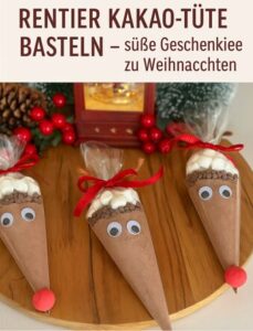Rentier Kakao-Tüte basteln